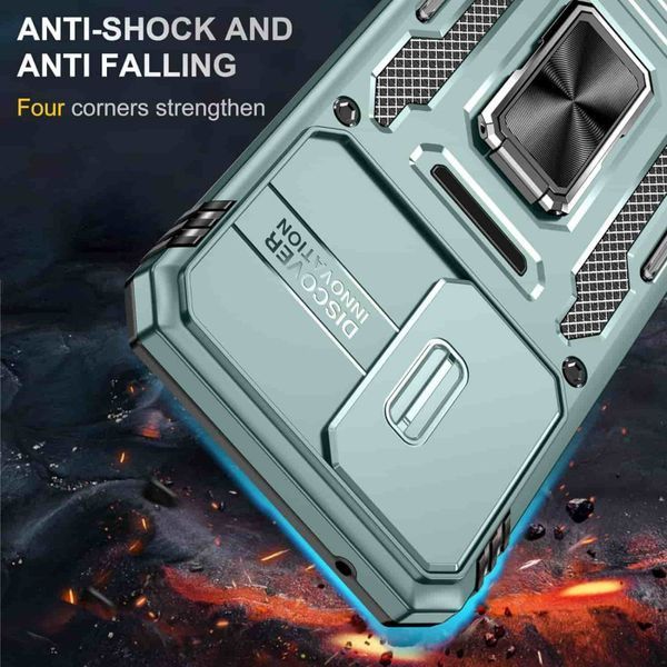 Ударостійкий чохол Camshield Army Ring для Samsung Galaxy A54 5G Зелений / Light Green 271449 фото