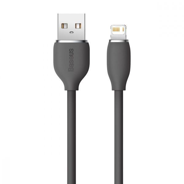 Кабель Baseus Jelly Liquid Silica Gel Fast Charging Data USB кабель USB - Lightning IP 2.4A 1.2m (CAGD000001) Black 260551 фото