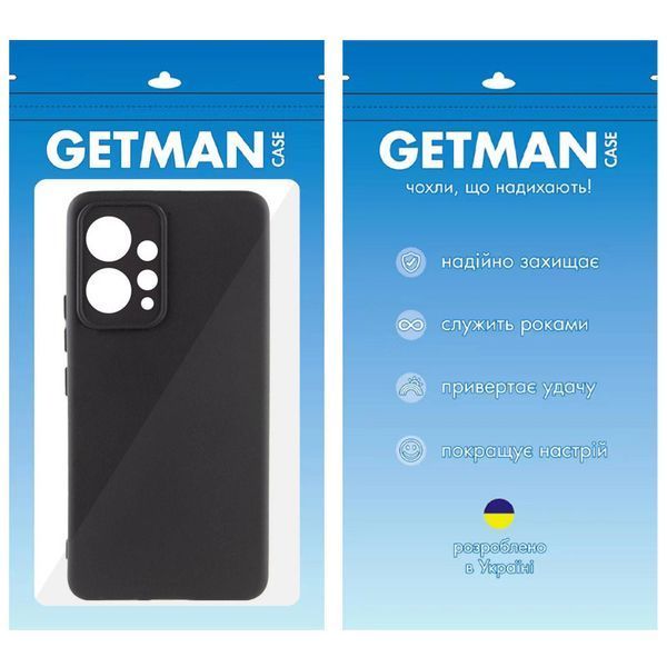 Чохол TPU GETMAN Liquid Silk Full Camera для Xiaomi Redmi Note 12 4G Чорний / Black 323910 фото