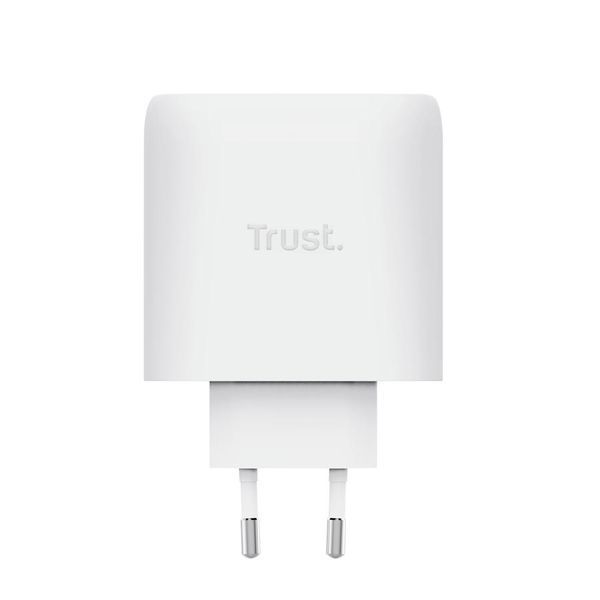 Зарядний пристрій мережевий Trust Maxo 65Вт, GaN, USB-C PD/PPS, білий 393198 фото