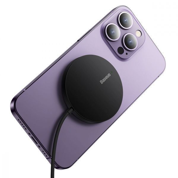 Бездротовий зарядний пристрій Baseus Simple Mini3 Magnetic Wireless Charger 15W (CCJJ040205) Purple 272647 фото