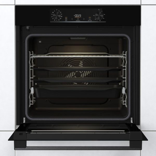 Духова шафа Gorenje електрична, 77л, A+, пара, дисплей, піроліз, чорний (BPS6737E07B) 367031 фото