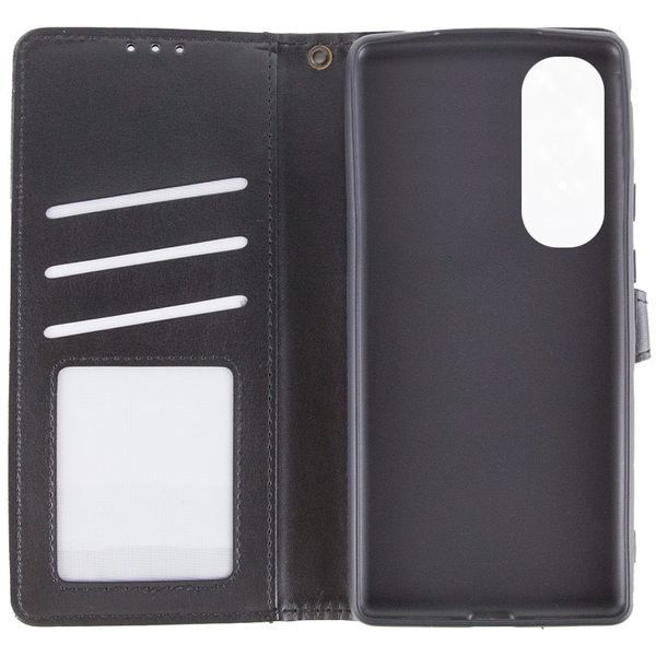 Шкіряний чохол-книжка GETMAN Gallant (PU) для Oppo A60 4G Чорний 358669 фото