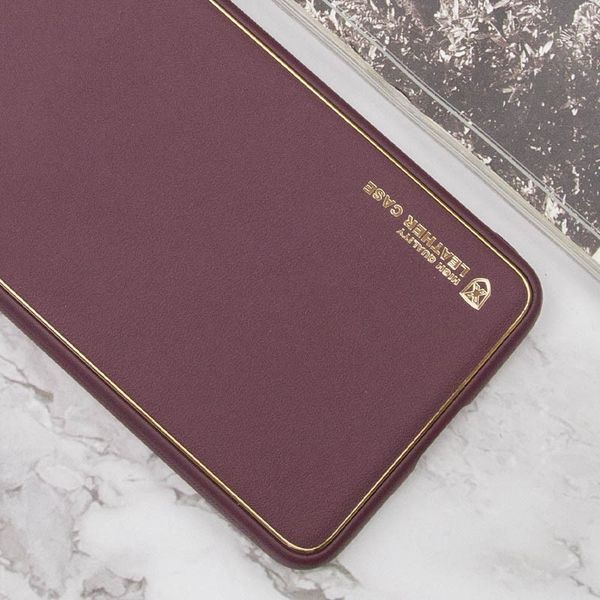 Шкіряний чохол Xshield для Samsung Galaxy S24 Бордовий / Plum Red 285977 фото