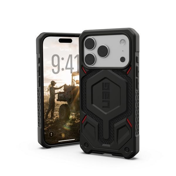 Чохол-накладка iPhone 17 Pro UAG Monarch Pro MagSafe, Kevlar Black (114513113940) 393854 фото