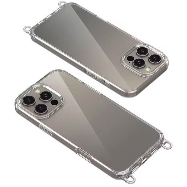 Чохол TPU Transparent with Straps для Apple iPhone 14 Pro (6.1") Light Purple 312921 фото