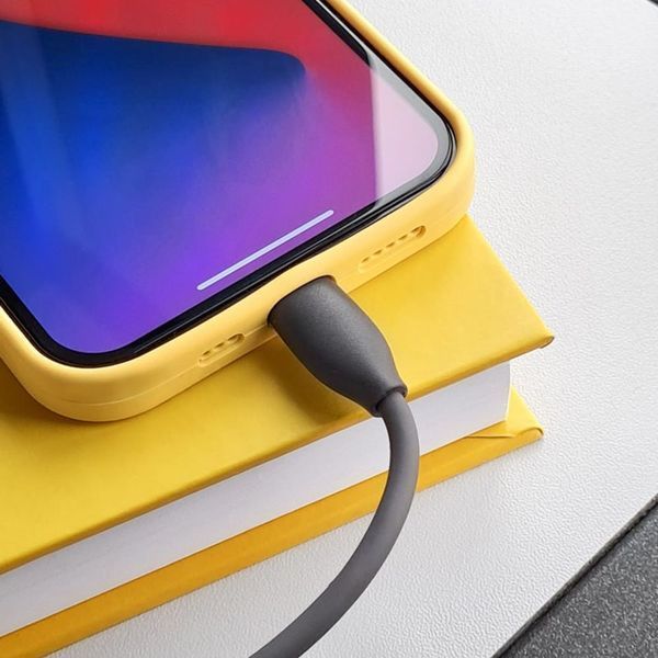 Кабель Baseus Jelly Liquid Silica Gel Fast Charging Data USB кабель USB - Lightning IP 2.4A 1.2m (CAGD000001) Black 260551 фото