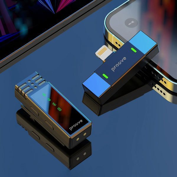 Бездротовий петличний мікрофон Proove Record Lightning (PMRC00010102) Black 323392 фото