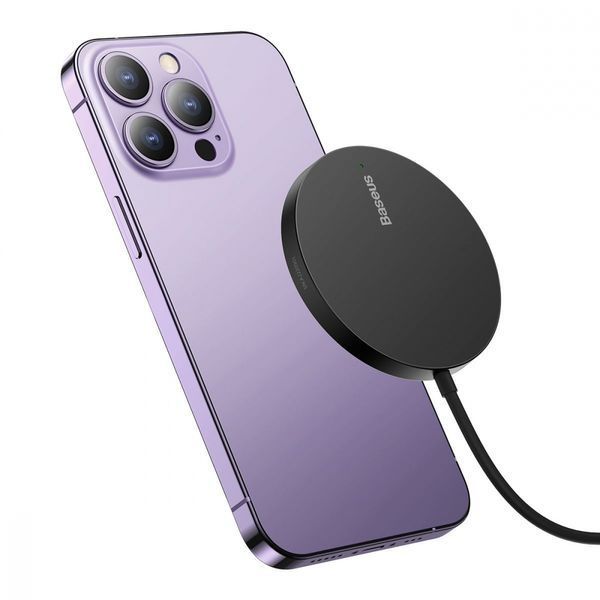 Бездротовий зарядний пристрій Baseus Simple Mini3 Magnetic Wireless Charger 15W (CCJJ040205) Purple 272647 фото