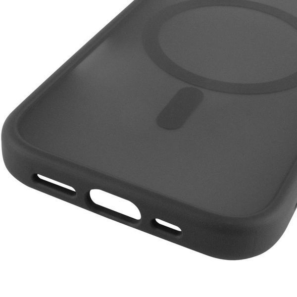 TPU+PC чохол Metal Buttons with MagSafe для Apple iPhone 17 (6.3") Чорний / Black 402283 фото