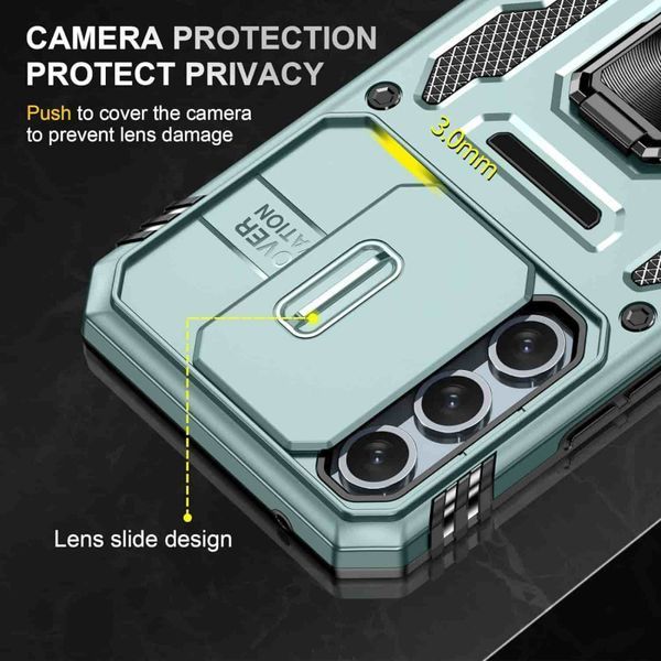 Ударостійкий чохол Camshield Army Ring для Samsung Galaxy A54 5G Зелений / Light Green 271449 фото