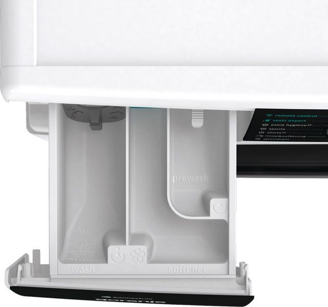 Пральна машина Gorenje фронтальна, 10кг, 1400, A+++, 60см, дисплей, інвертор, пара, Wi-Fi, підсвітка барабану, білий (WNS14A4TWIFI) 375482 фото