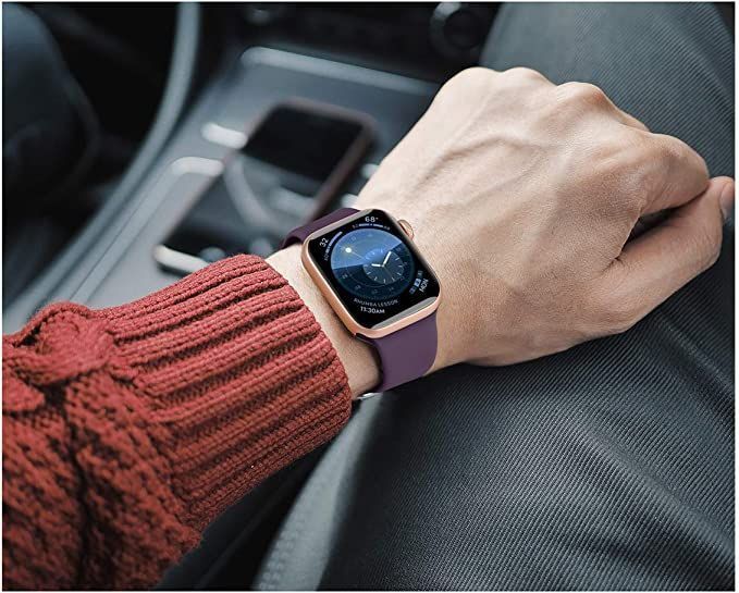 Ремінець Silicone-steel buckle для Apple Watch 42/44/45mm Purple 264627 фото