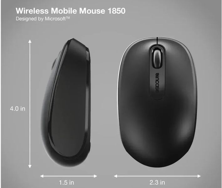 Incase Wireless Mobile Mouse 1850 (U7Z-00005) Black 360244 фото