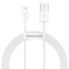 Кабель Baseus Superior Series Fast Charging Data USB кабель USB To IP 2.4 A 1.5 М (CALYS-B02) White 252292 фото 4