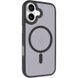 TPU+PC чохол Metal Buttons with MagSafe для Apple iPhone 17 (6.3") Чорний / Black 402283 фото 1