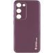 Шкіряний чохол Xshield для Samsung Galaxy S24 Бордовий / Plum Red 285977 фото 1