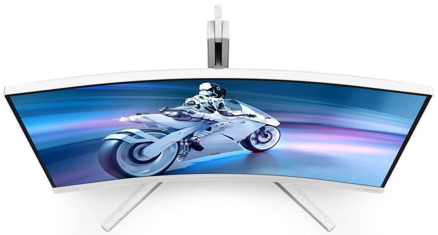 Монiтор TFT PHILIPS 27" Evnia 27M2C5201L/00 VA Curved 180Hz HDMI DP Ambiglow White 324045 фото