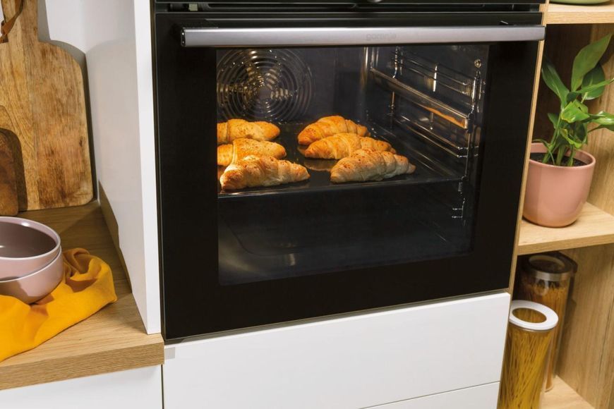 Духова шафа Gorenje електрична, 77л, A+, пара, дисплей, піроліз, чорний (BPS6737E07B) 367031 фото