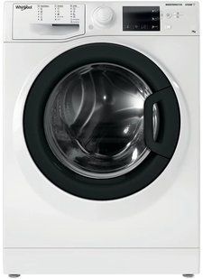 Пральна машина Whirlpool фронтальна, 7кг, 1200, A+++, 43.5см, дисплей, пара, інвертор, люк чорний, білий (WRSB7259WBUA) 375484 фото