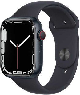 Смарт-годинник Apple Watch Series 7 GPS + LTE 45mm Midnight Aluminum Case With Midnight Sport Band MKJ73/MKJP3 224577 фото