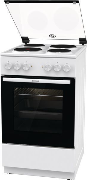 Плита Gorenje електрична , 68л, 50x60см, гриль, білий (GE5A21WH) 374096 фото