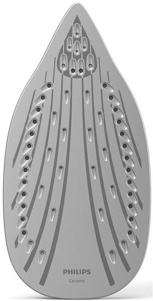 Праска Philips 3000 series, 2600Вт, 300мл, паровий удар -200гр, постійна пара - 40гр, керам. підошва, синій (DST3040/70) 374823 фото
