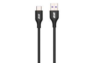Кабель USB-A > USB-C заряджання/синхронізації 2E 1м, Type-C, Glow, чорний (2E-CCAC-BL) 363577 фото