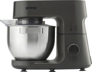 Кухонна машина Gorenje 1000Вт, чаша-метал, корпус-метал, насадок-7, сріблясто-чорний (MMC1000CA) 369726 фото