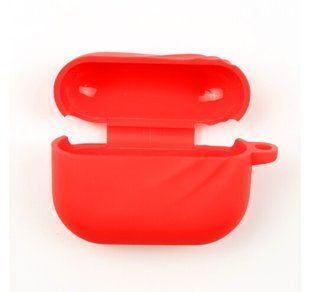 Чохол для навушників Silicon Case Airpods Pro карабин волна Red 215165 фото