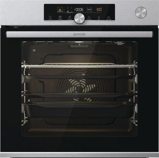 Духова шафа Gorenje електрична, 77л, A+, пара, дисплей, готування на різних рівнях, нерж (BPSA6747A08X) 367032 фото