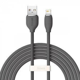 Кабель Baseus Jelly Liquid Silica Gel Fast Charging Data USB кабель USB - Lightning 2.4A 2m (CAGD000101) Black 260552 фото