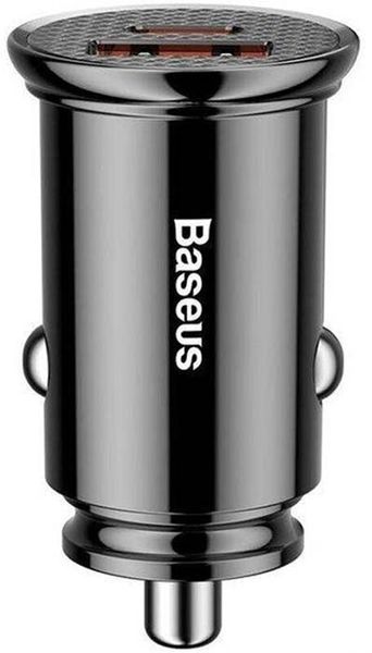 АЗП Baseus 1USB + Type-C Circular Plastic A PPS (5A) (CCALL-YS01) Black 190192 фото