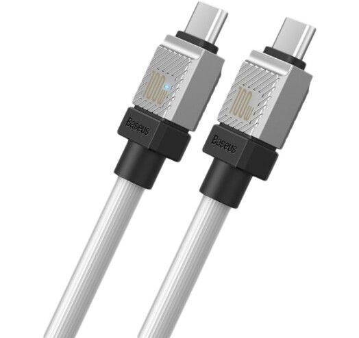 Кабель Baseus CoolPlay Series Type-C To Type-C 100W (1m) CAKW000202 White 275949 фото