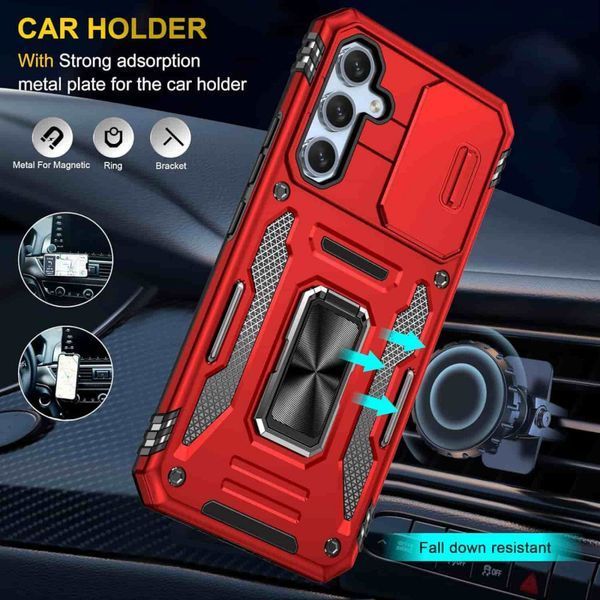 Ударостійкий чохол Camshield Army Ring для Samsung Galaxy A54 5G Червоний / Red 271450 фото