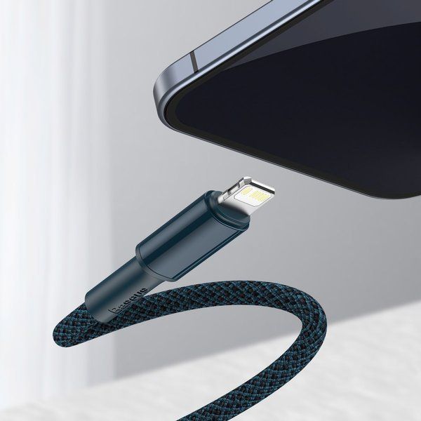 Кабель Baseus High Density Braided Type-C To Lightning PD 20W (1m) Blue 274138 фото