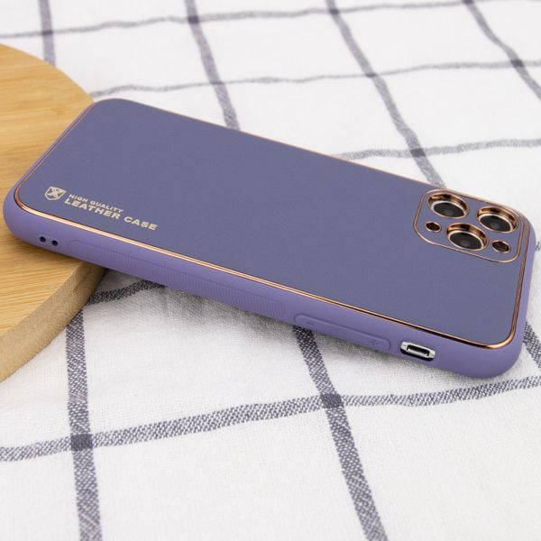 Шкіряний чохол Xshield для Apple iPhone 12 Pro (6.1") Сірий / Lavender Gray 206388 фото