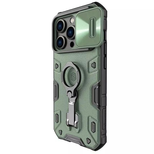 TPU+PC чохол Nillkin CamShield Armor Pro no logo (шторка на камеру) для Apple iPhone 14 Pro Max Зелений 261684 фото