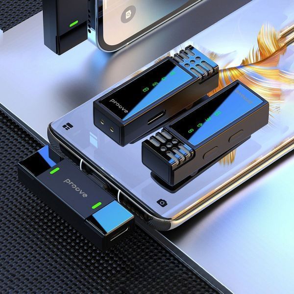 Бездротовий петличний мікрофон Proove Record Type-C (PMRC00010202) Black 323393 фото