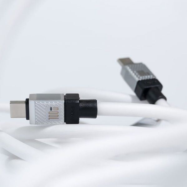 Кабель Baseus CoolPlay Series Type-C To Type-C 100W (1m) CAKW000202 White 275949 фото