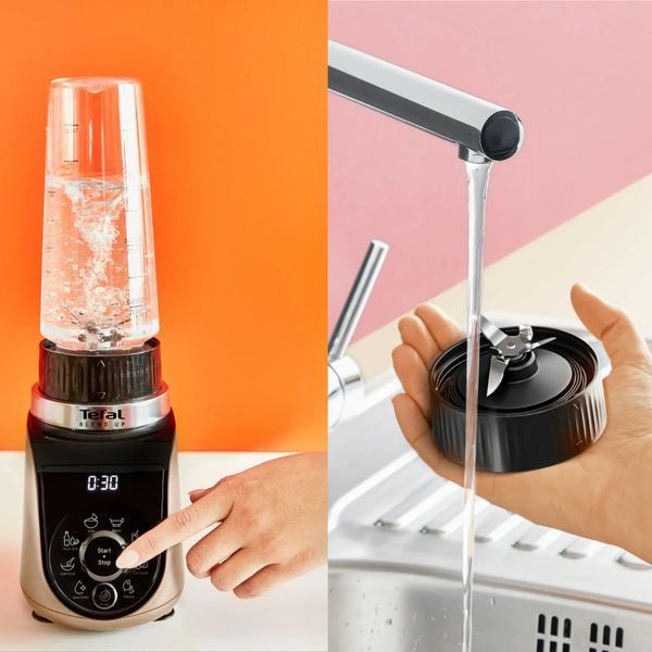 Блендер Tefal стаціонарний Blend UP, 1000Вт, чаша-700мл, тритан, чорно-золотистий (BL190AF0) 366297 фото