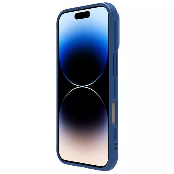 Карбонова накладка Nillkin CamShield Pro Magnetic для Apple iPhone 16 (6.1") Blue 361227 фото