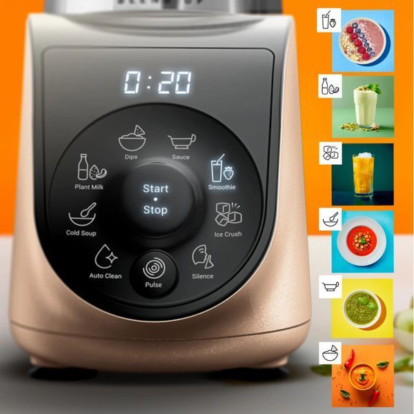Блендер Tefal стаціонарний Blend UP, 1000Вт, чаша-700мл, тритан, чорно-золотистий (BL190AF0) 366297 фото