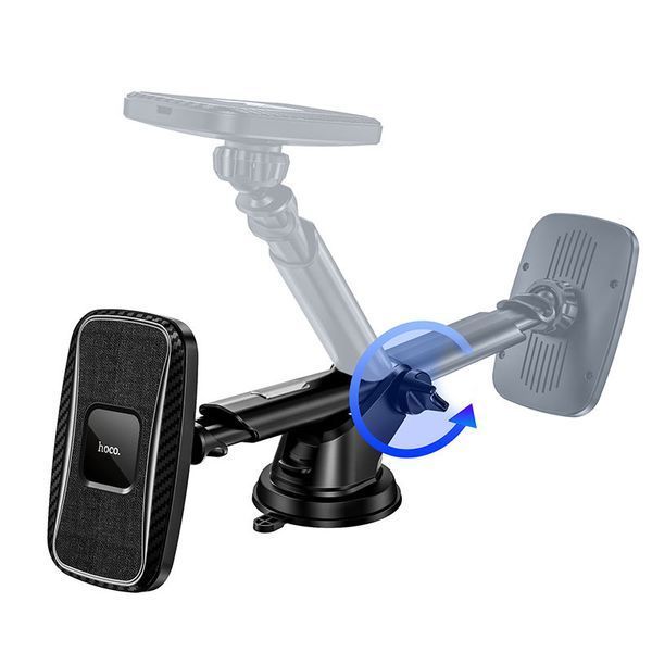 Автомобільний тримач Magnetic Wireless Car charger QC3.0 Black 123334 фото