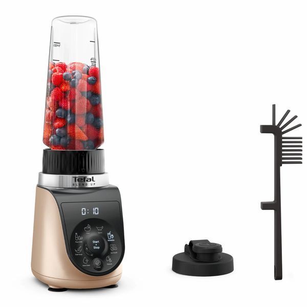 Блендер Tefal стаціонарний Blend UP, 1000Вт, чаша-700мл, тритан, чорно-золотистий (BL190AF0) 366297 фото