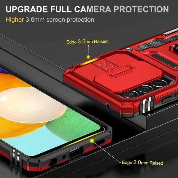 Ударостійкий чохол Camshield Army Ring для Samsung Galaxy A73 5G Червоний / Red 256186 фото