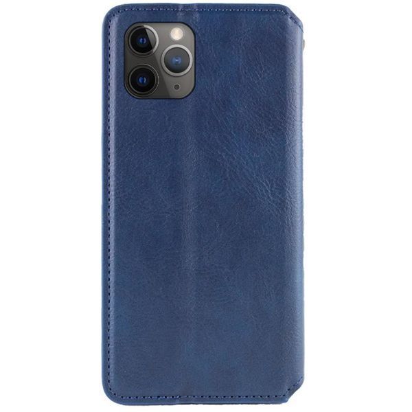 Шкіряний чохол-книжка GETMAN Cubic (PU) для Apple iPhone 12 Pro / 12 (6.1") Синій 398569 фото