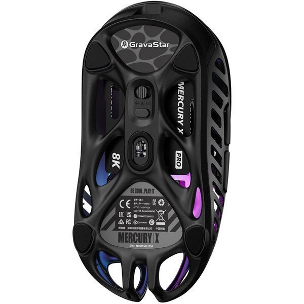 Миша GravaStar Mercury X, BT/WL/USB-A, RGB, чорний 379803 фото