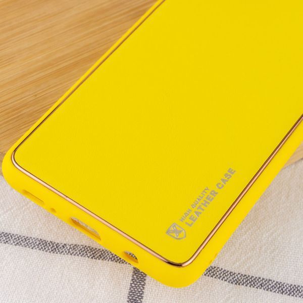 Шкіряний чохол Xshield для Samsung Galaxy S24 Жовтий / Yellow 285978 фото