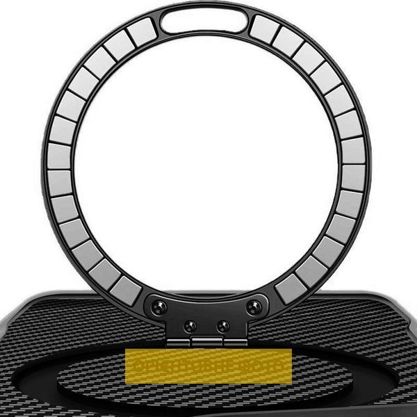TPU+PC чохол Metal Buttons with MagSafe Carbon Ring для Apple iPhone 17 (6.3") Чорний 396663 фото
